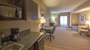 1 bedroom, desk, laptop workspace, iron/ironing board