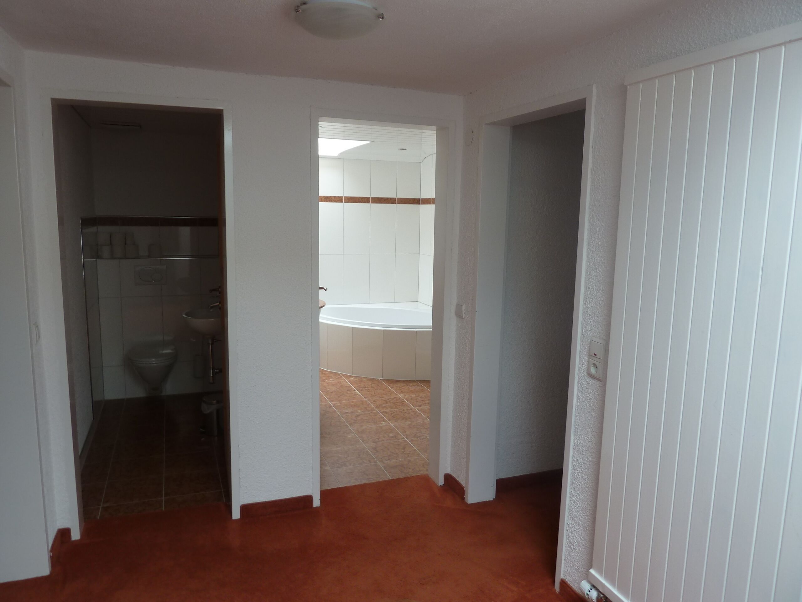 penthouse | bathroom | shower, hair dryer, towels