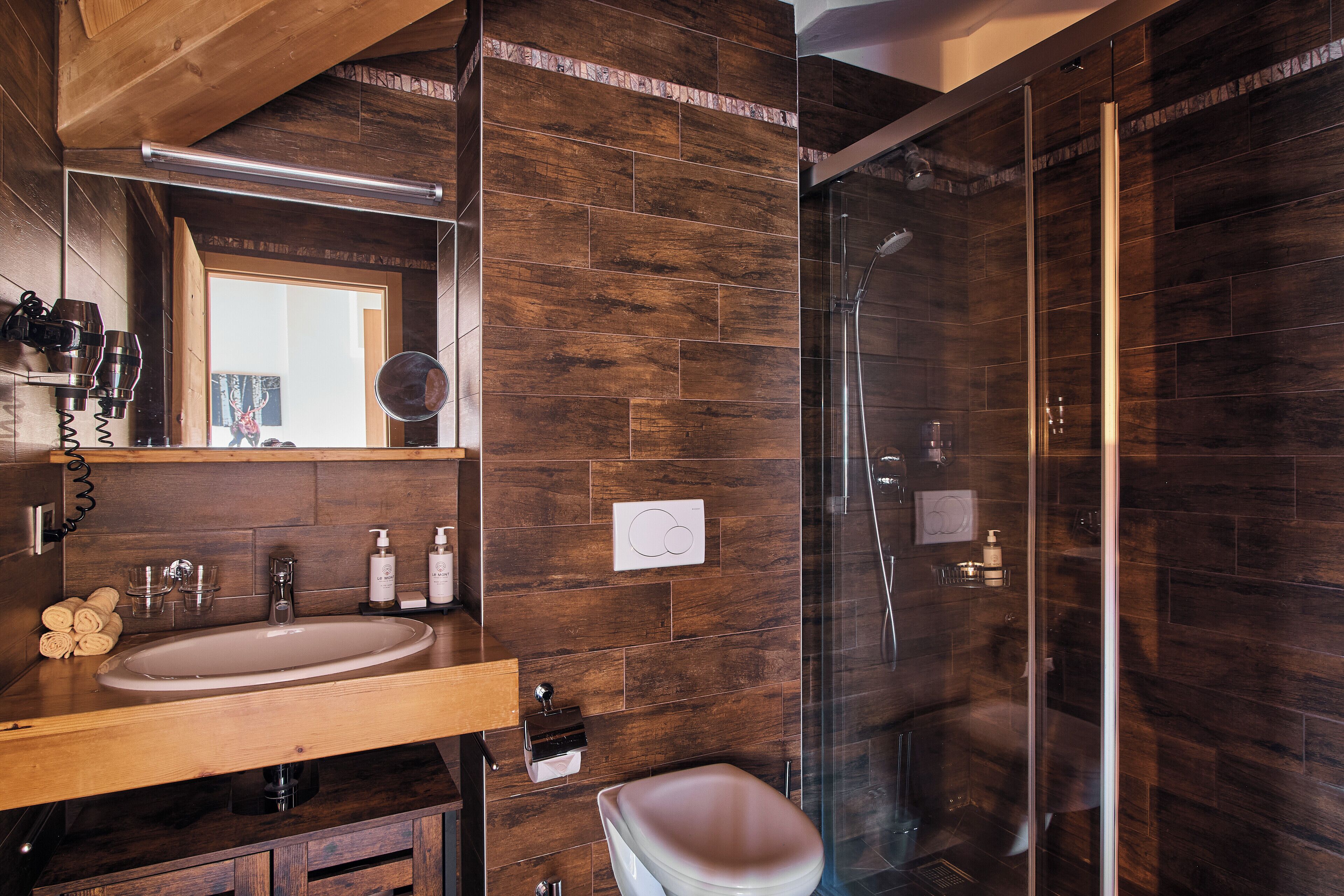 family room, terrace | bathroom | hair dryer, towels