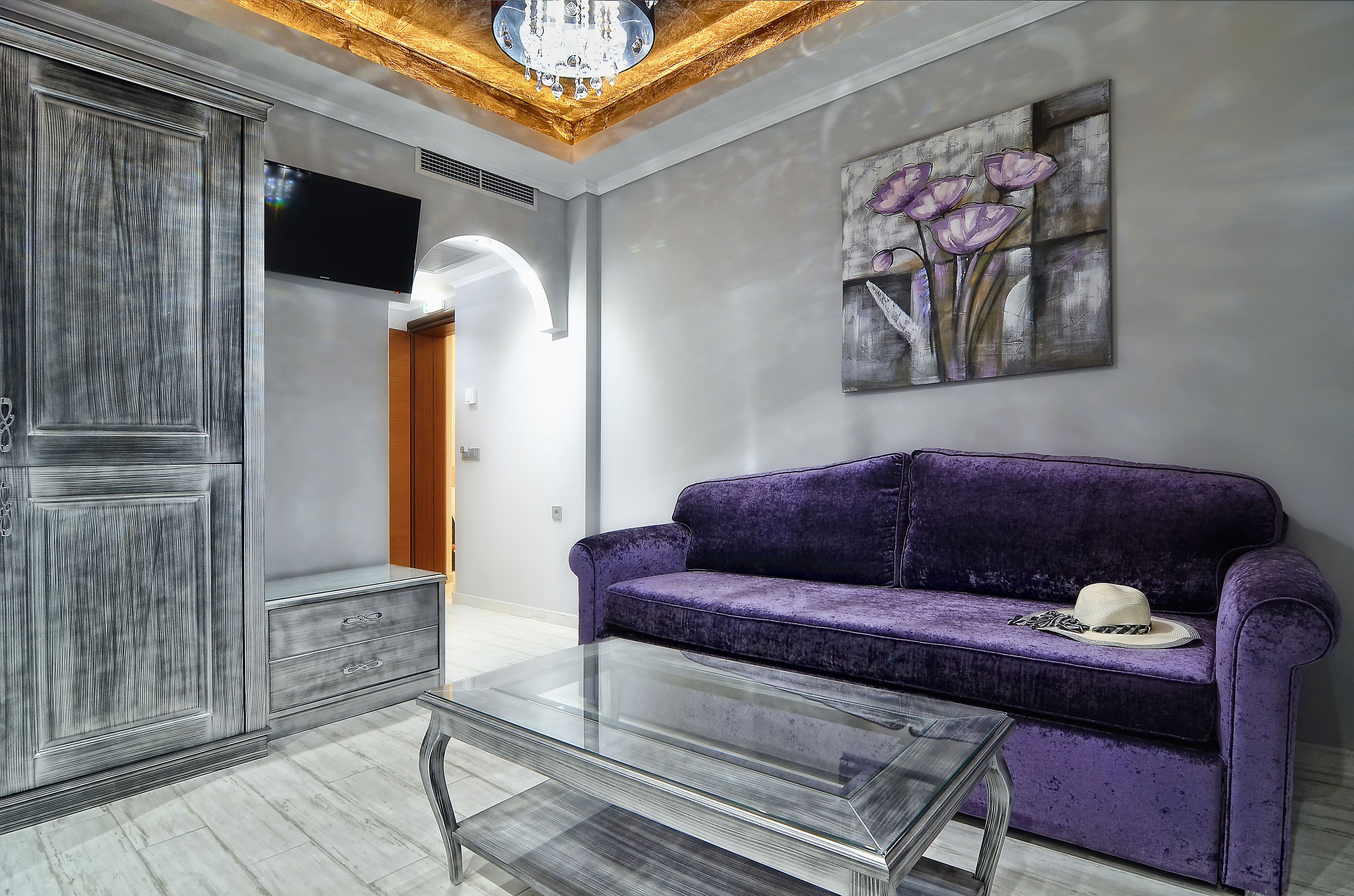 junior suite (limited ocean view for some rooms) | living room | led tv