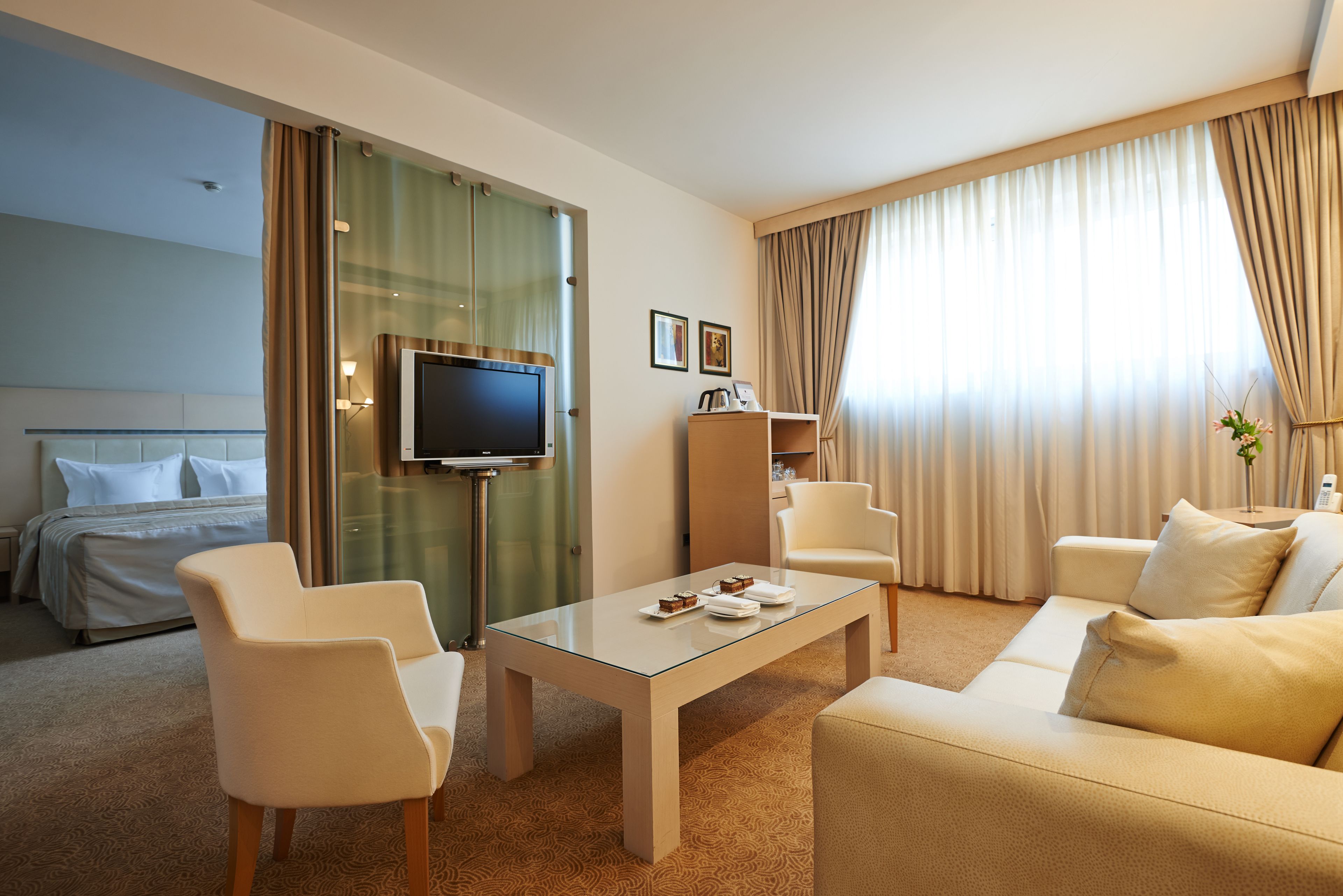 superior suite | living area | smart tv