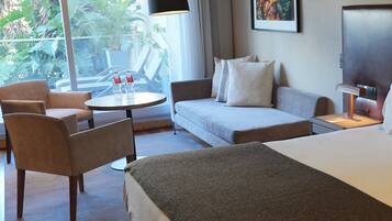 Suíte estúdio, sacada | Roupas de cama de algodão egípcio, roupas de cama premium