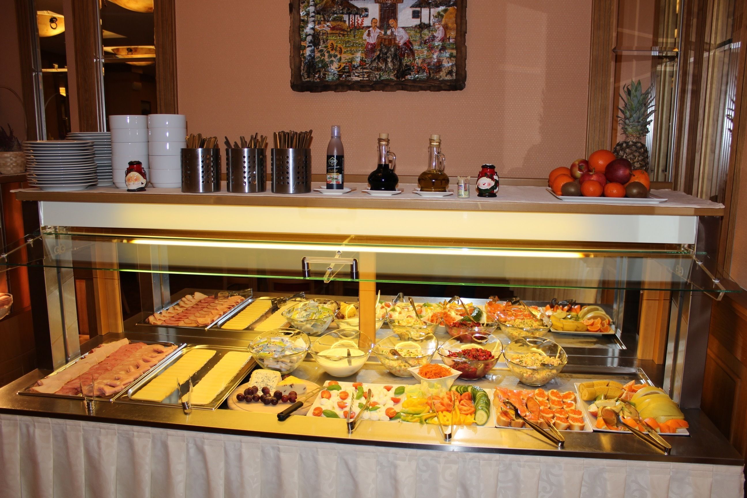 Tägliches Frühstücksbuffet gegen Gebühr