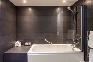 Free toiletries, hair dryer, towels
