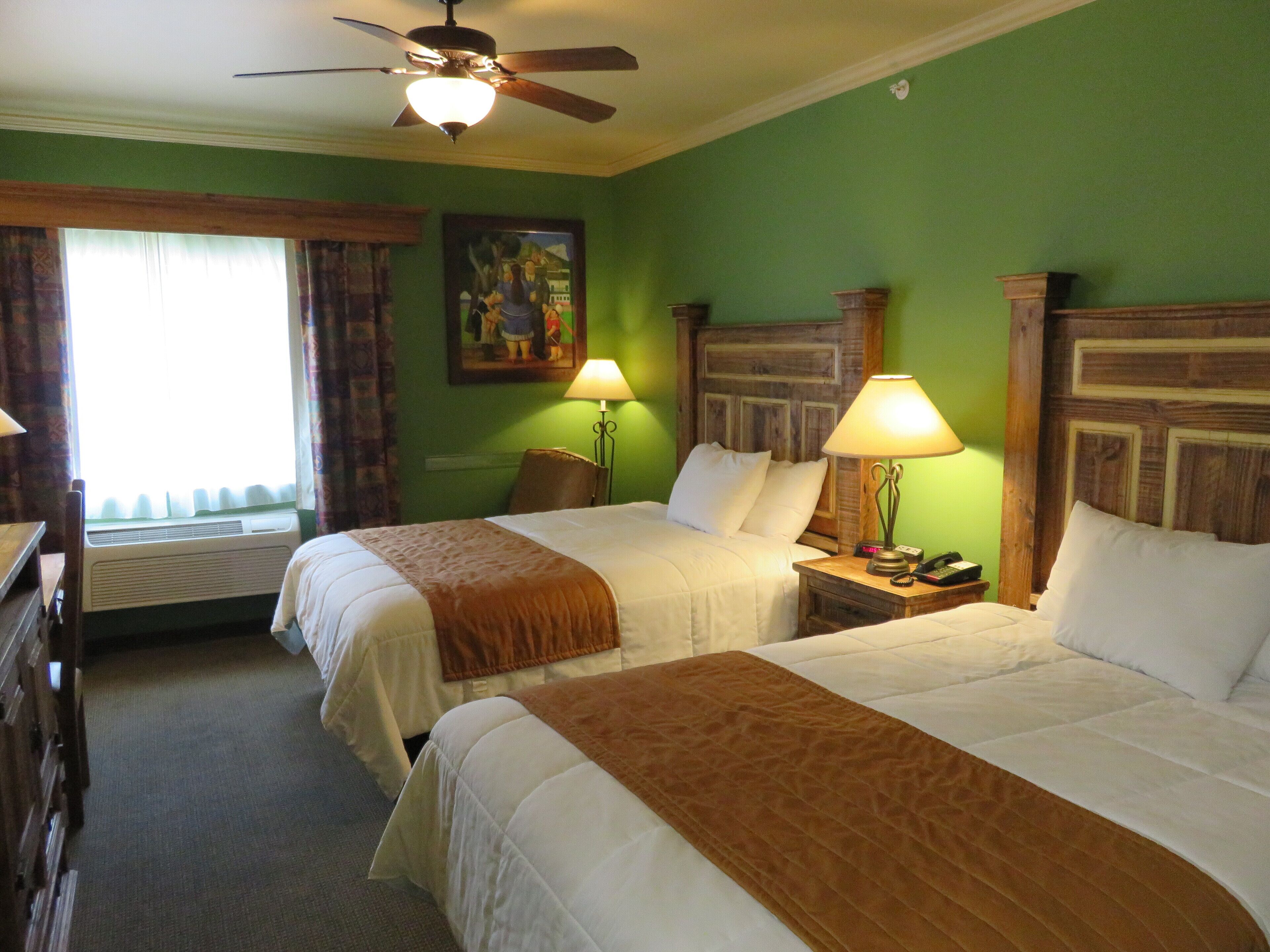 standard room, 2 queen beds, non smoking | 1 bedroom, down duvets, desk, blackout curtains