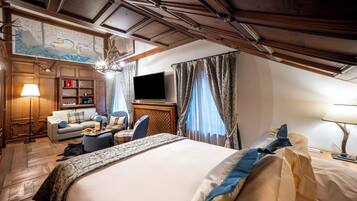 Suite with Jacuzzi | 1 quarto, cofres nos quartos, Wi-Fi de cortesia, roupa de cama