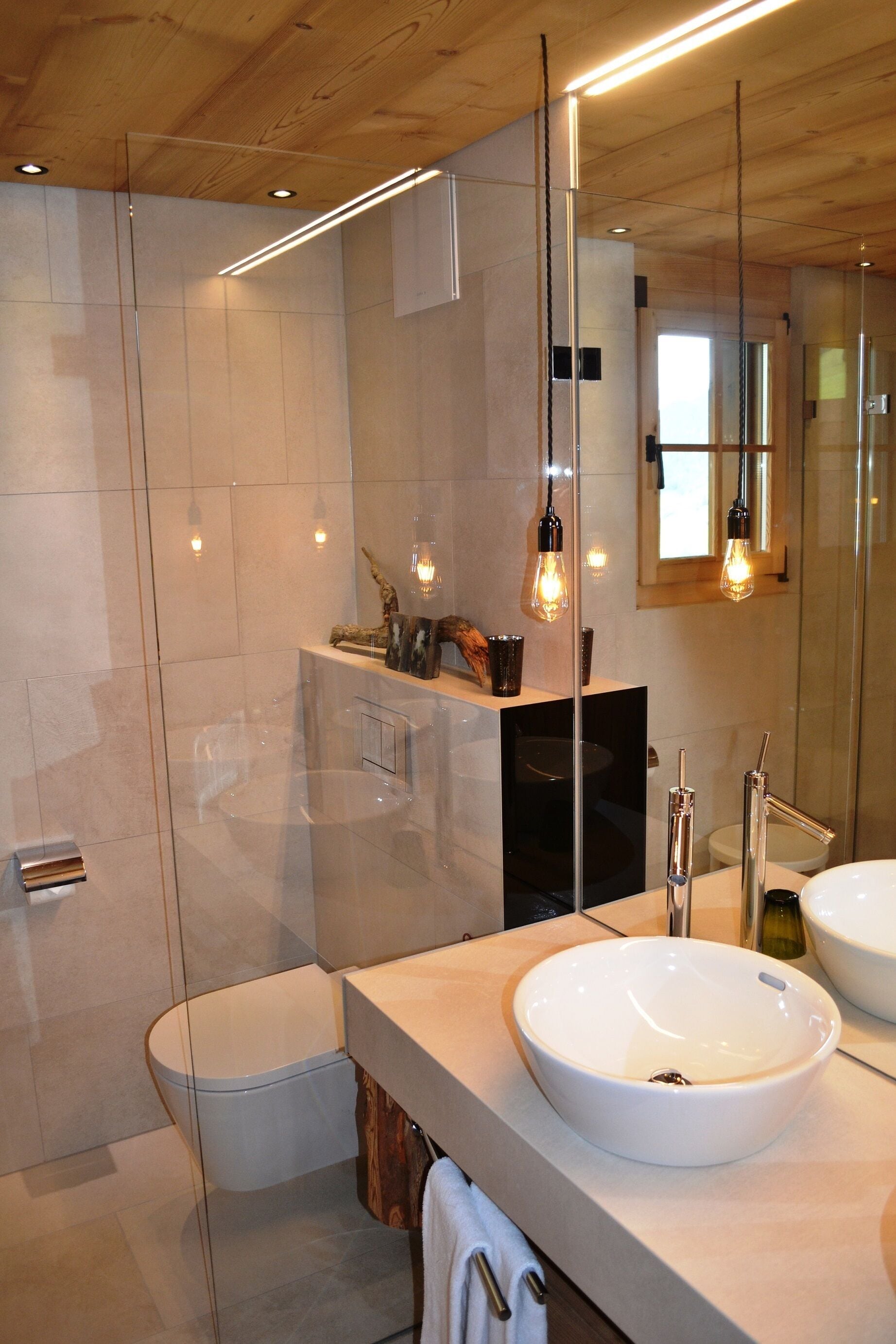 shower, free toiletries, hair dryer, bathrobes