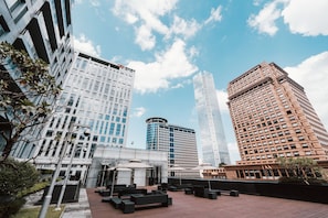 Outdoor banquet area