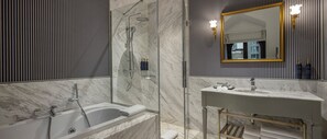 Suite, 1 King Bed, City View (Pera) | Bathroom | Shower, free toiletries, hair dryer, slippers - Palazzo Donizetti Istanbul, Tapestry Collection by Hilton (Istanbul)