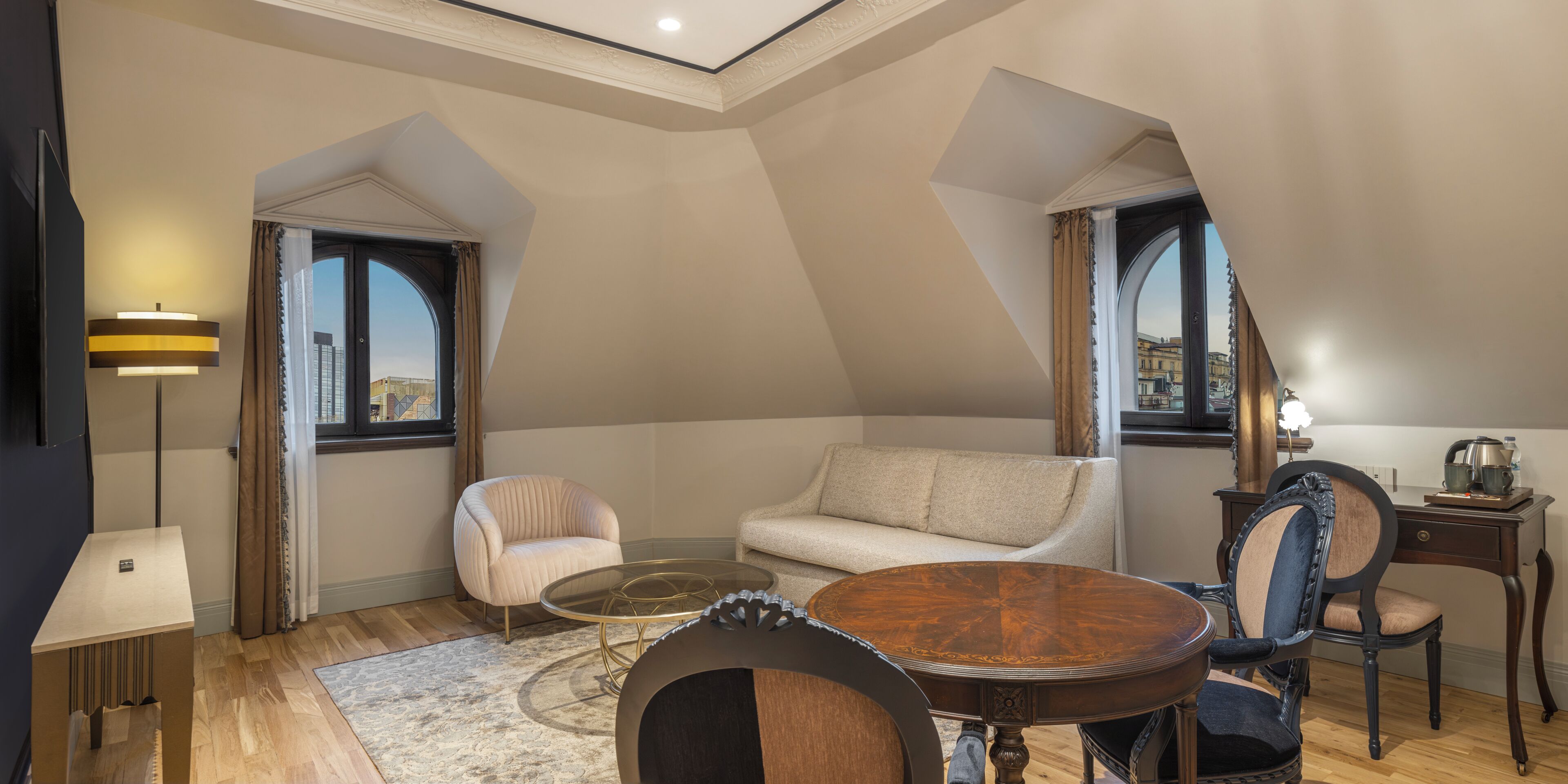 Suite, 1 King Bed, City View (Pera) | Living area | 40-inch LED TV with digital channels, TV