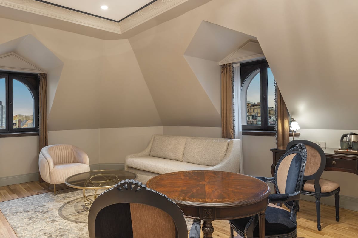 Suite, 1 King Bed, City View (Pera) | Living area | 40-inch LED TV with digital channels, TV