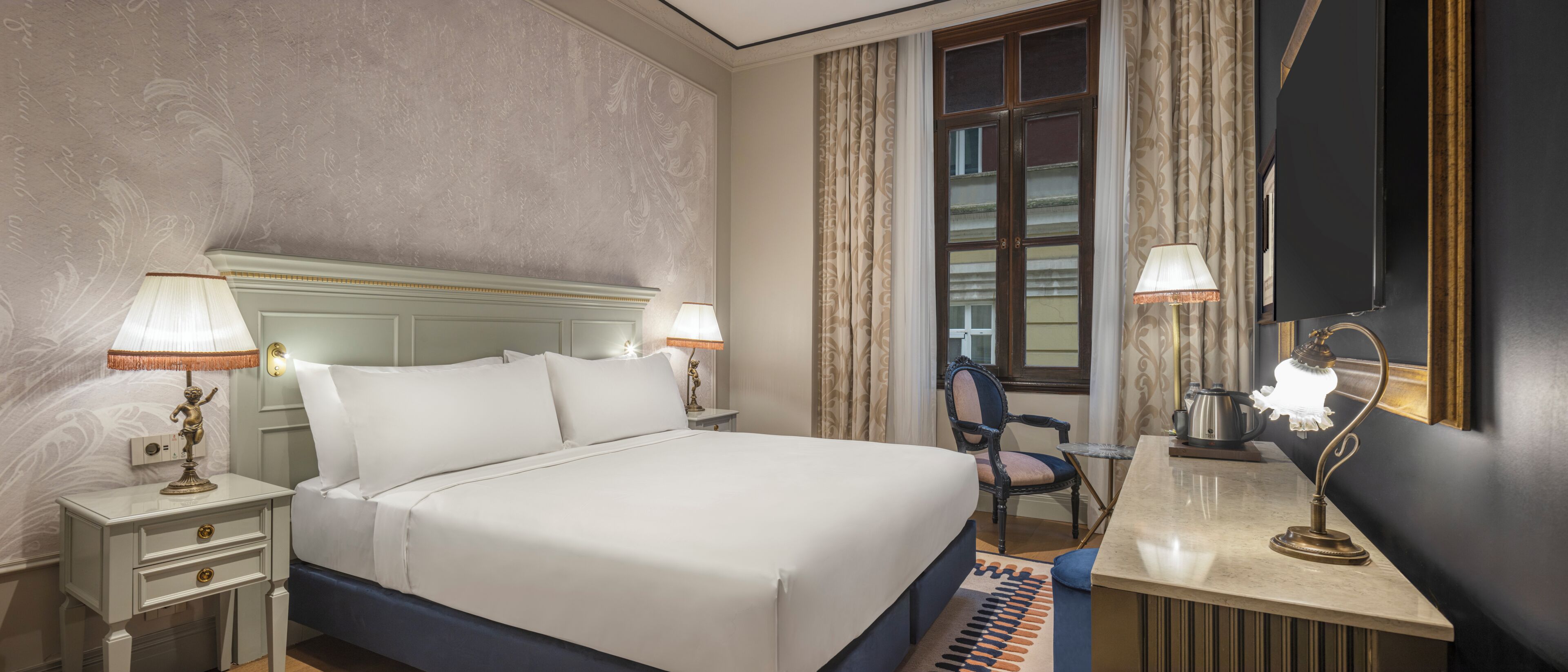 Bộ trải giường bằng vải cotton Ai Cập, bộ đồ giường cao cấp 