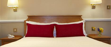 Premium bedding, desk, blackout curtains, iron/ironing board