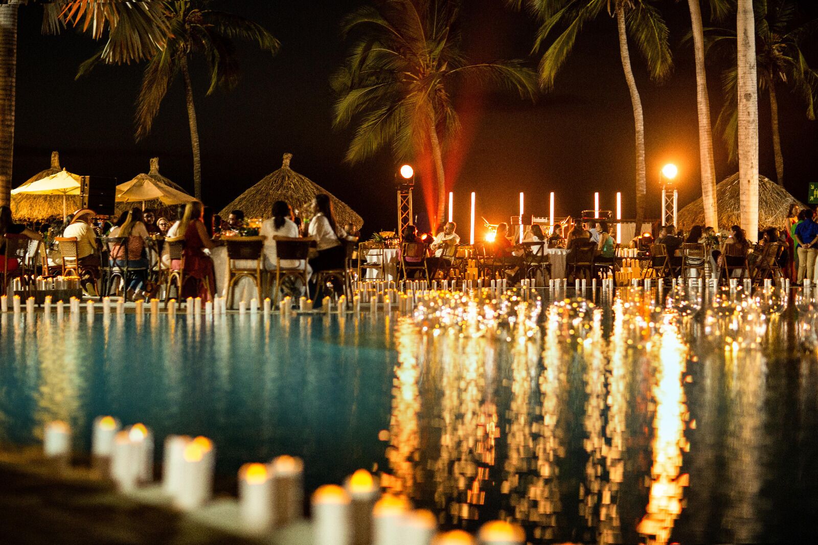 Outdoor banquet area