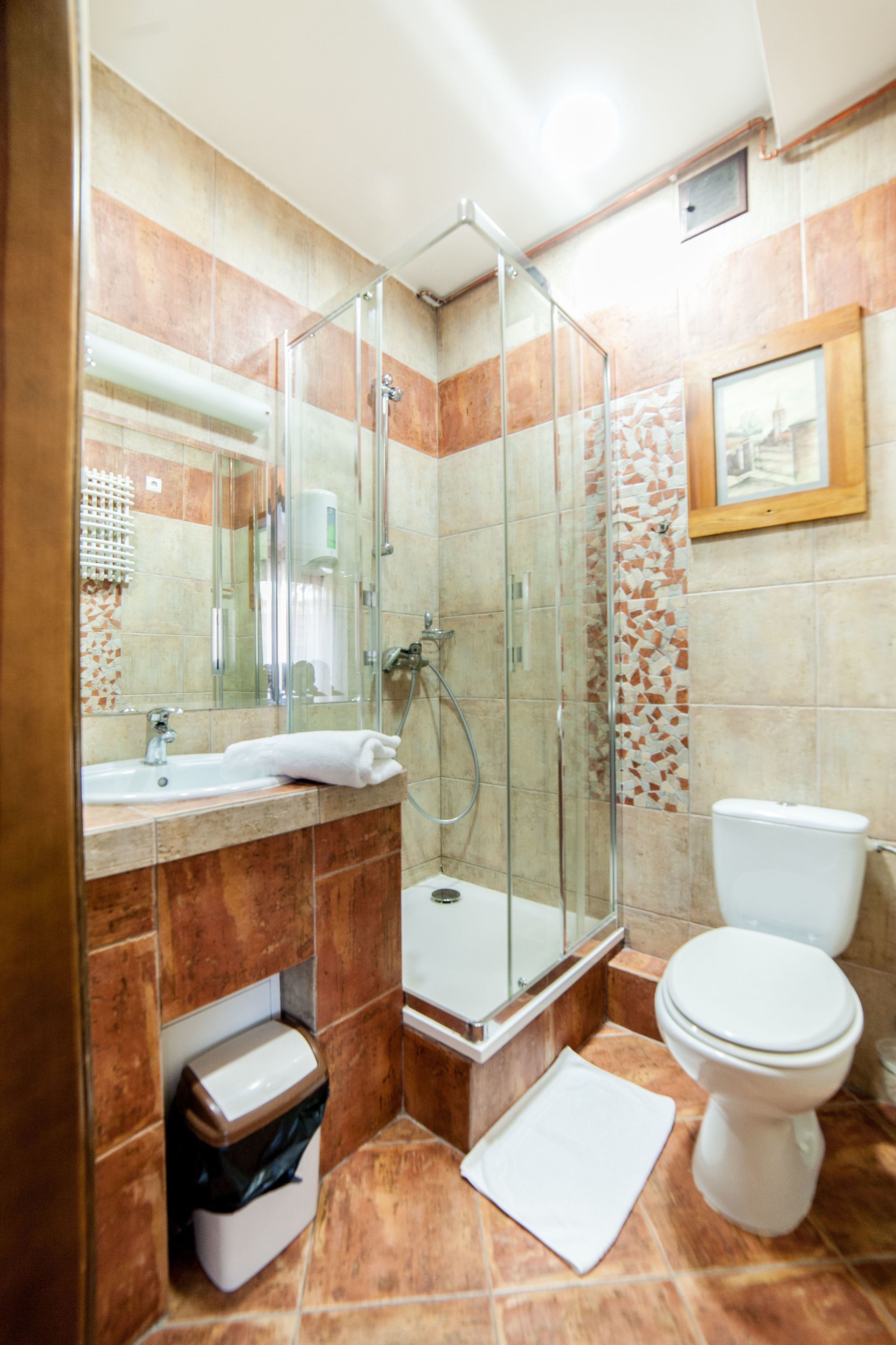 free toiletries, hair dryer, towels