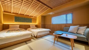 Quarto duplo superluxo | 1 quarto, roupas de cama premium, cofres nos quartos
