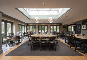 Breakfast, lunch, dinner served; British cuisine 