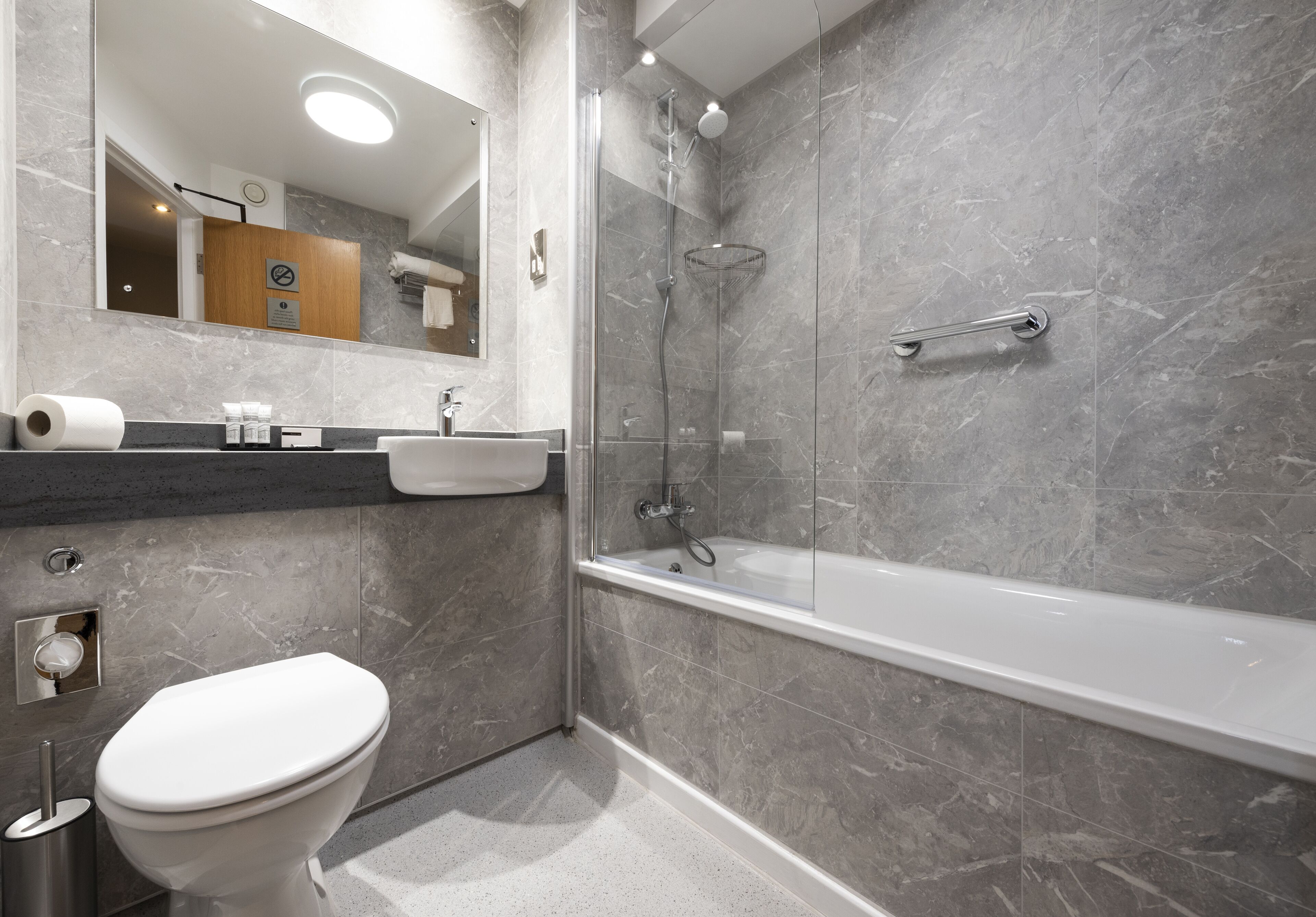 family room | bathroom | free toiletries, hair dryer, towels, soap