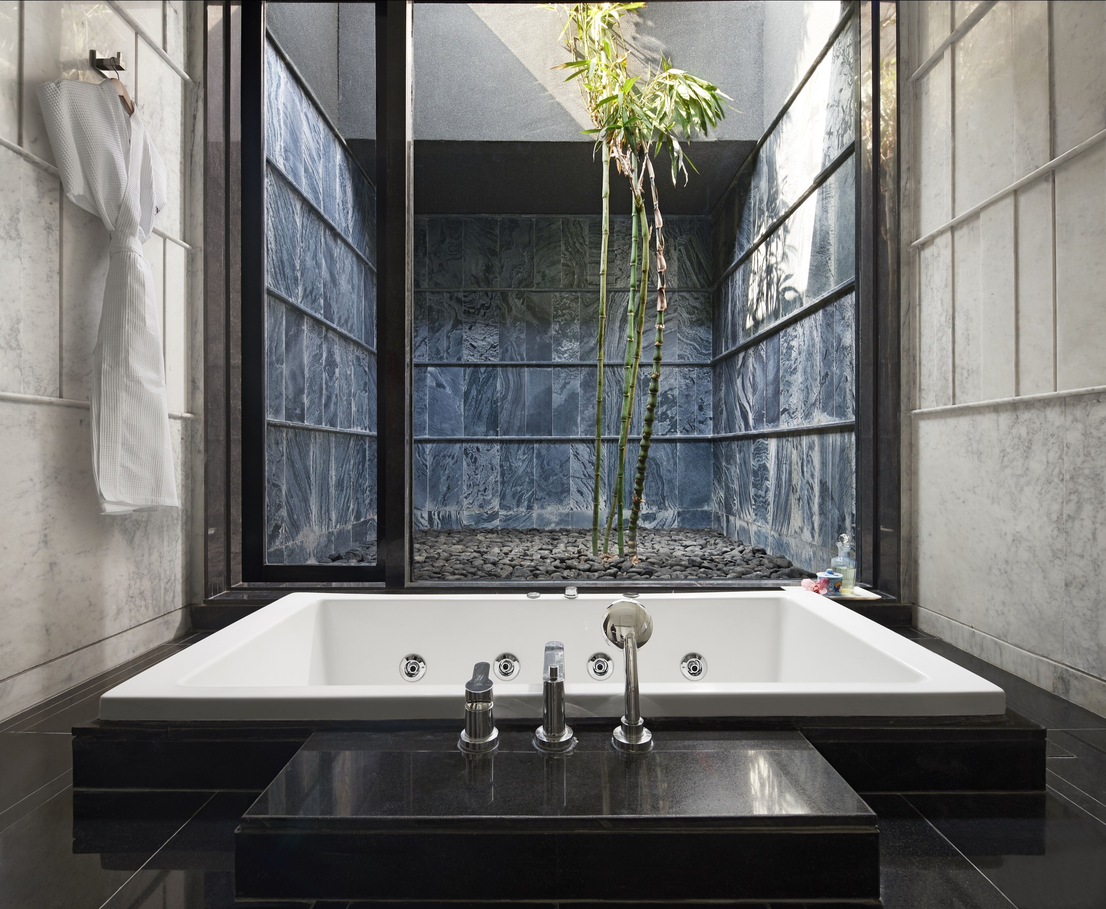 luxury suite with jacuzzi & garden sit-out | bathroom | separate bathtub and shower, deep-soaking bathtub, designer toiletries