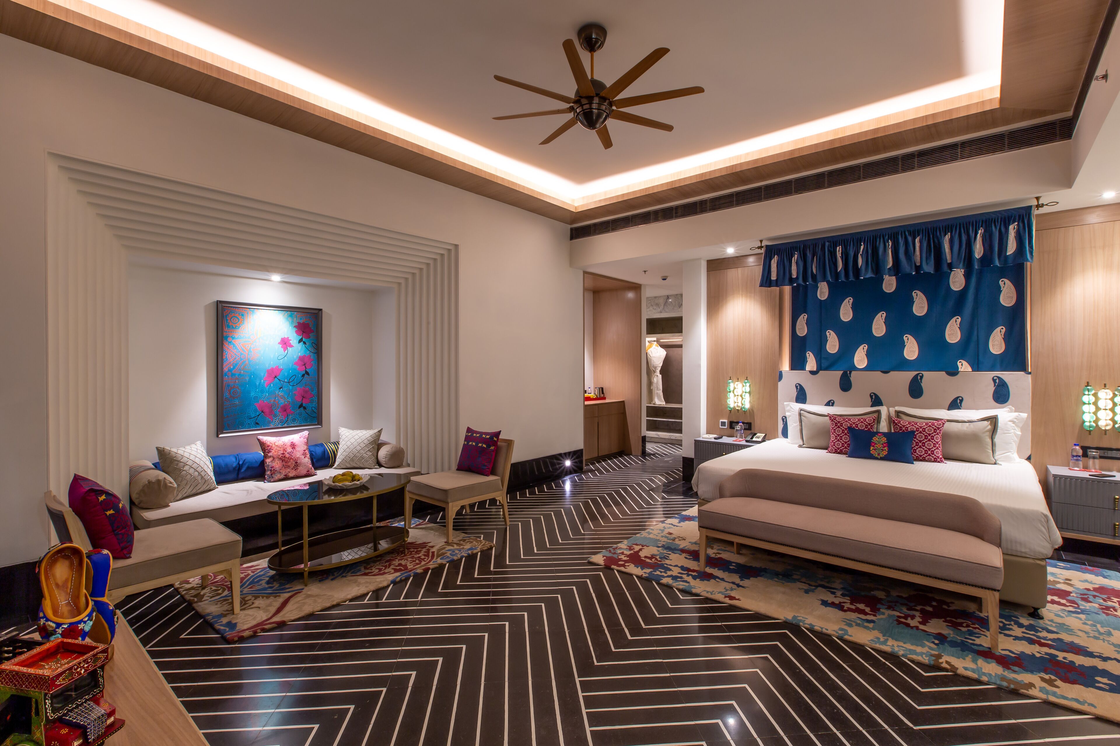 grand luxury room king bed with bathtub & garden or terrace sit-out | memory-foam beds, minibar, in-room safe, individually decorated