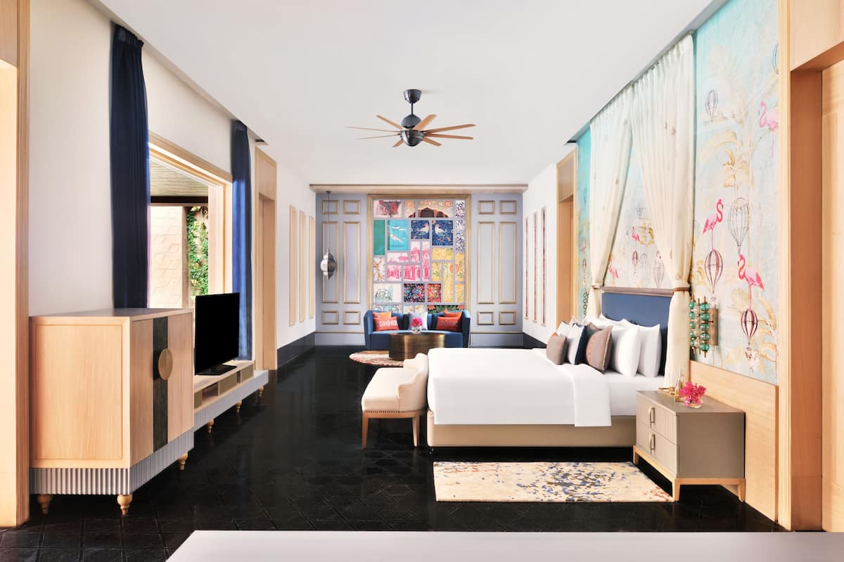 presidential villa with private pool | memory-foam beds, minibar, in-room safe, individually decorated