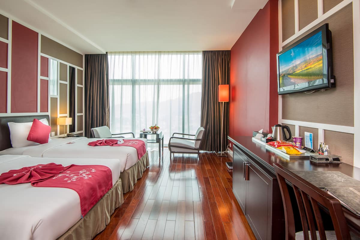 Ropa de cama de alta calidad y minibar