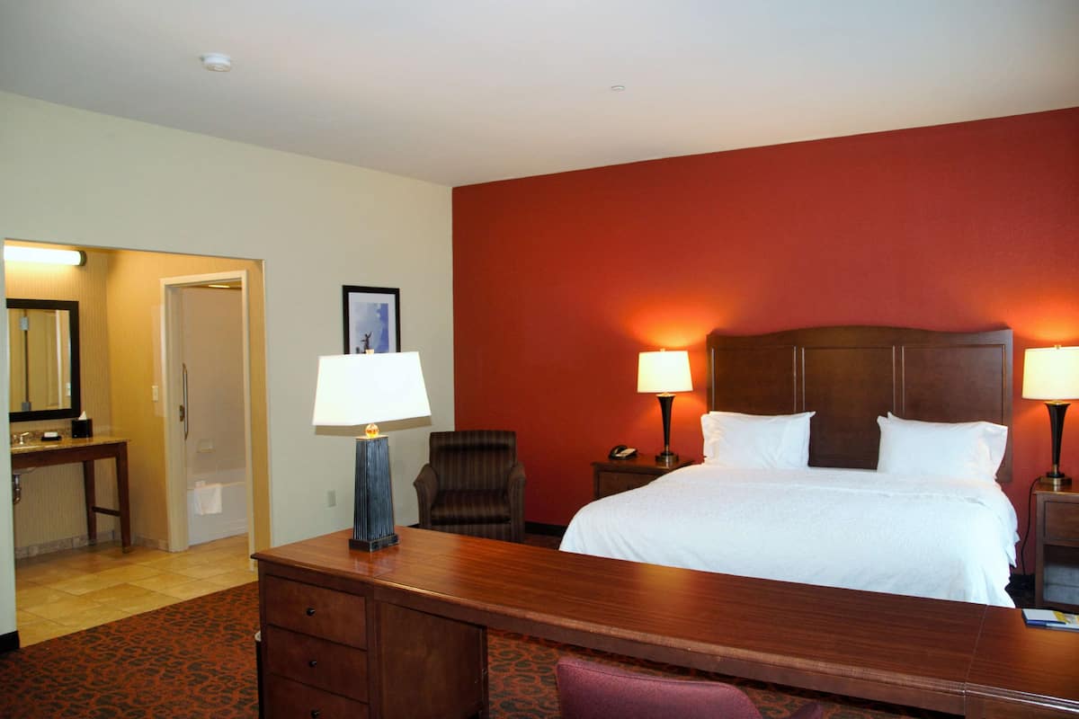 In-room safe, laptop workspace, blackout curtains, iron/ironing board