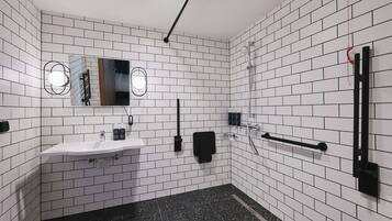 Deluxe Room, 1 Queen Bed with Sofa bed, City View | Bathroom | Shower, hair dryer, towels