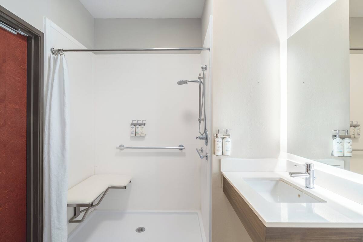 Standard Room, 2 Queen Beds, Accessible (Communications) | In-room safe, desk, blackout drapes, iron/ironing board