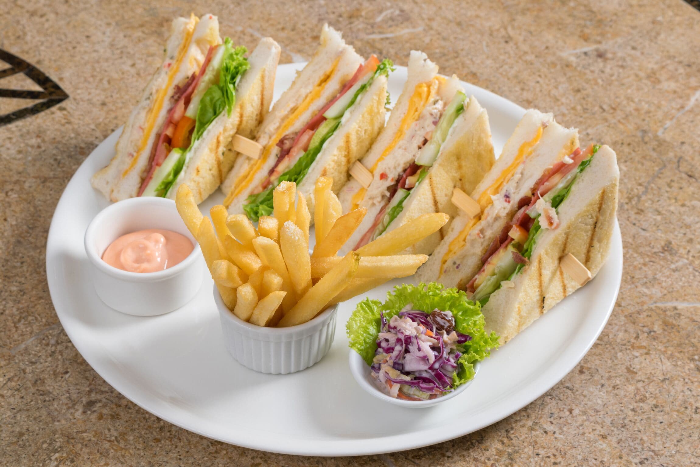 breakfast, lunch and dinner served