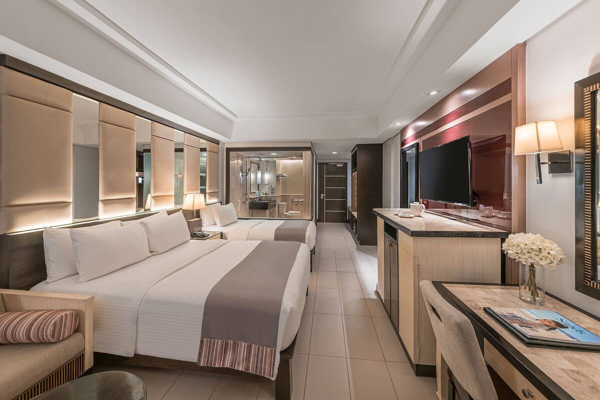 In-room safe, desk, iron/ironing board, rollaway beds