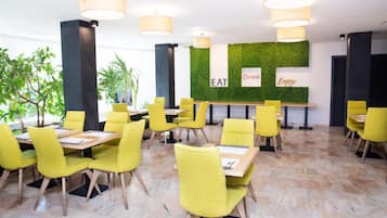 Breakfast, lunch and dinner served