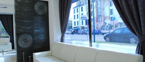 Siddeområde i lobbyen