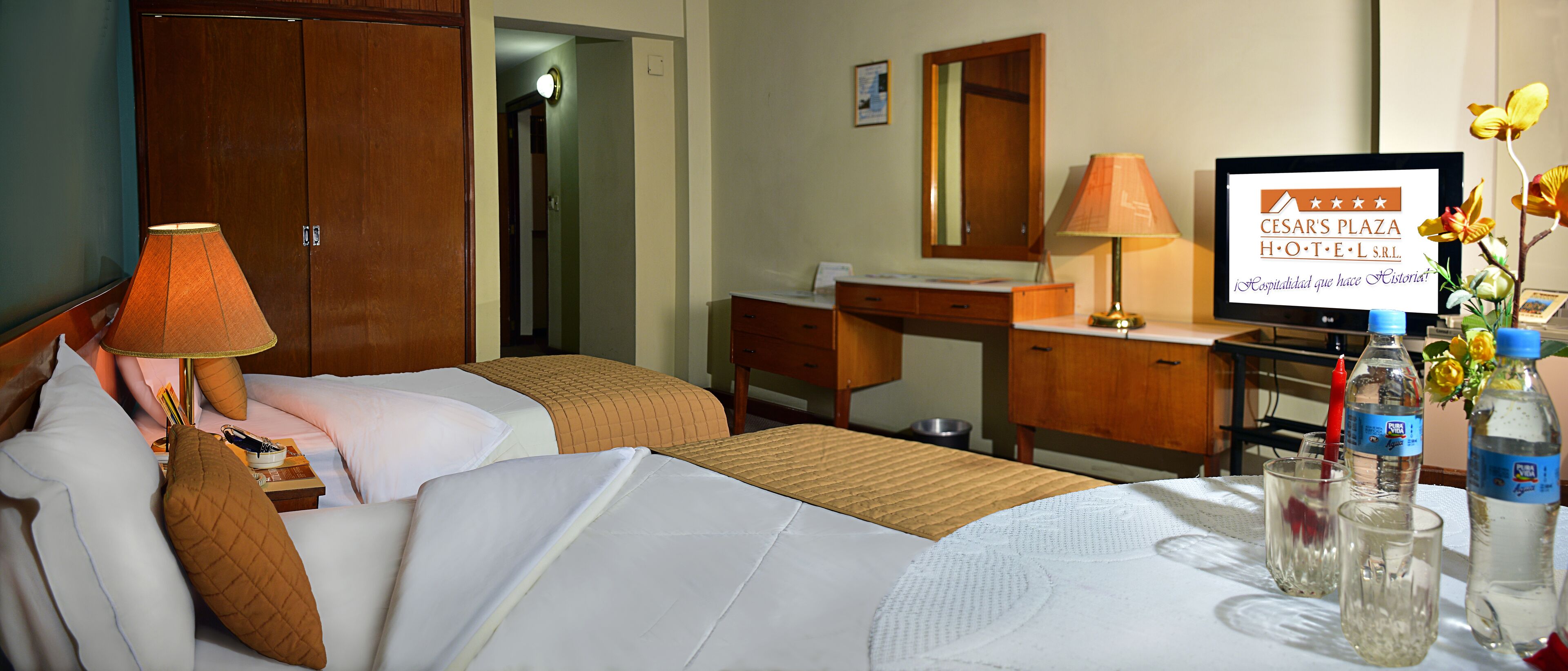 double room | down duvets, minibar, in-room safe, desk