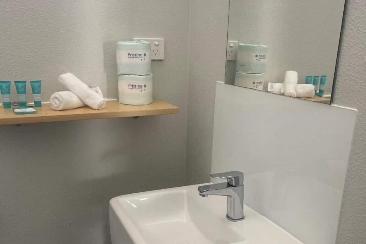 Bathroom | Shower, rainfall showerhead, free toiletries, hair dryer