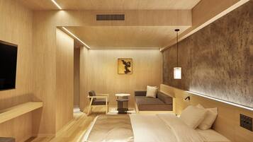 ONE Suite 02 (Luxury Floor),2 double beds, for 2-4 people use, Non Smoking | Desk, iron/ironing board, free WiFi, bed sheets