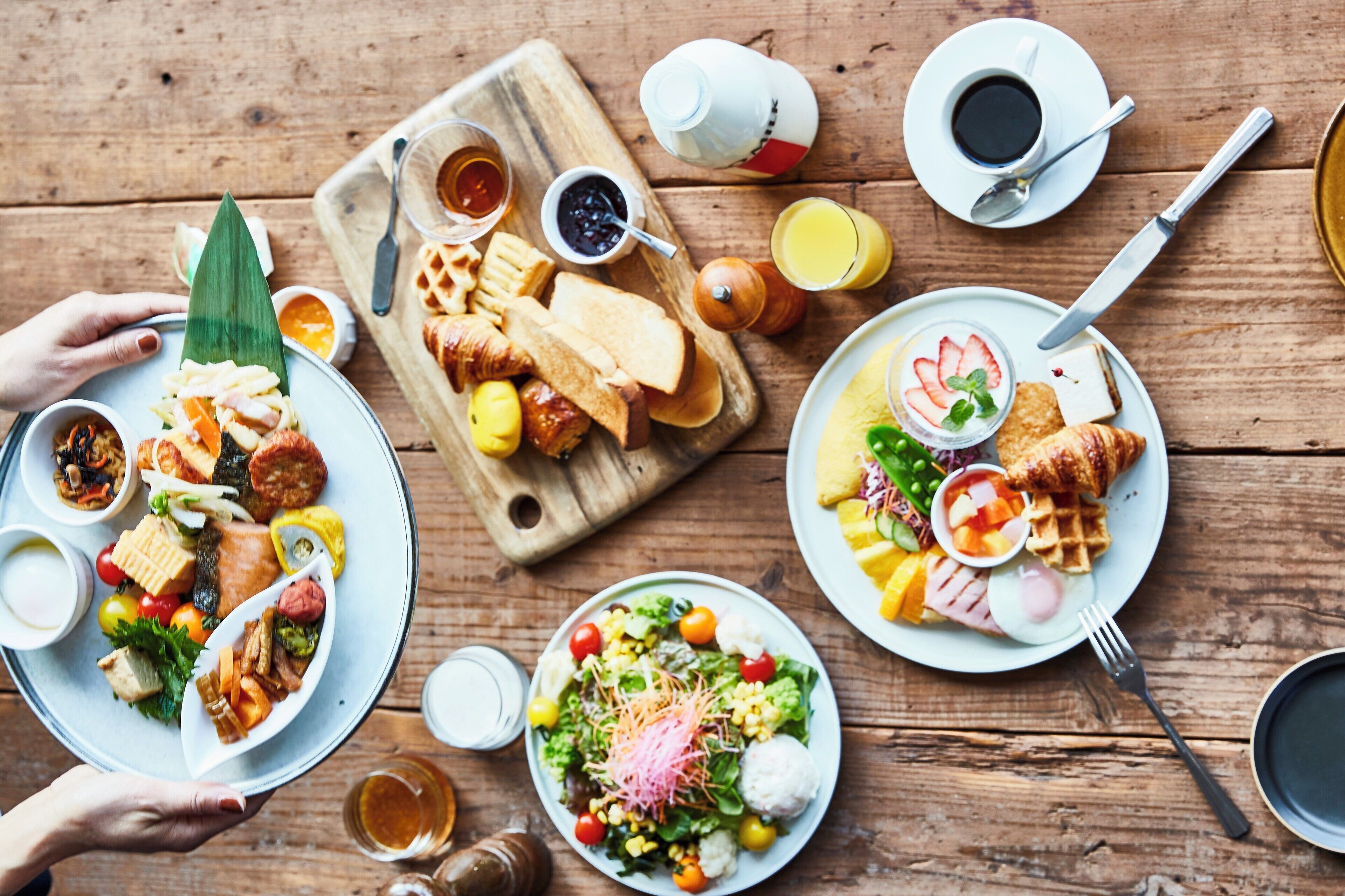 Café da manhã com buffet todos os dias (JPY 2750 por pessoa) 