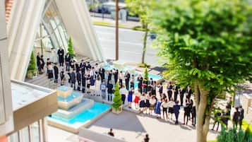 Outdoor wedding area