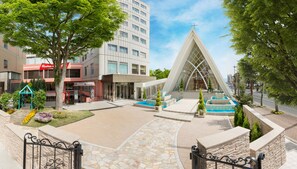 Outdoor wedding area