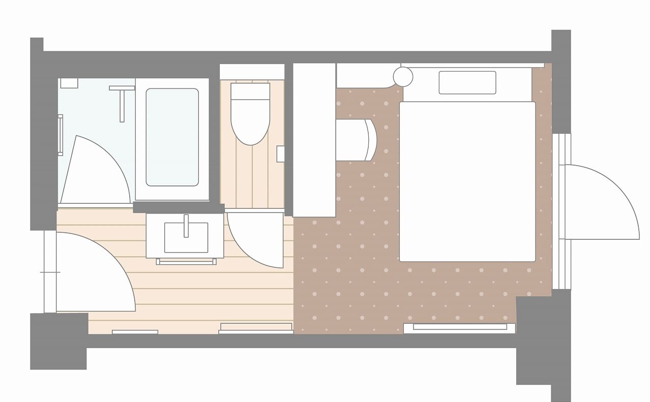 individually decorated, individually furnished, blackout curtains