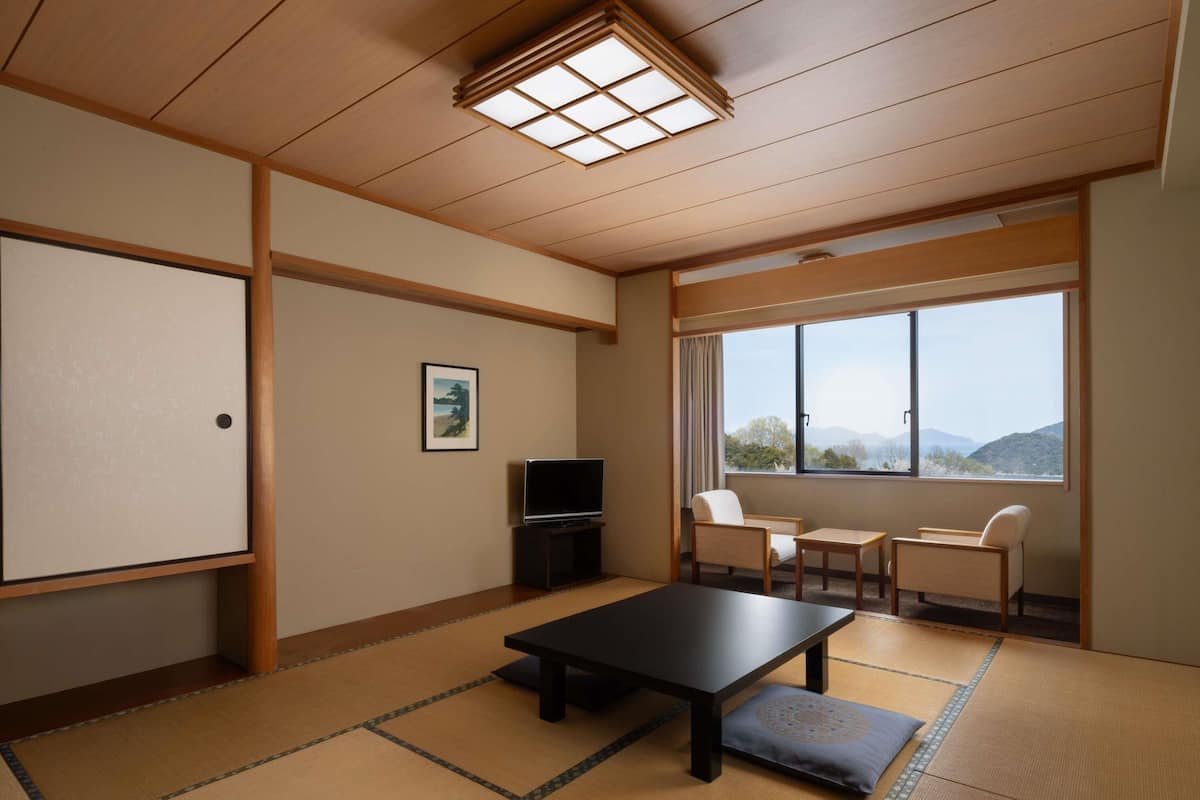 Classic-Zimmer, 3 Einzelbetten, Meerblick (Japanese Style) | Zimmersafe, Schreibtisch, kostenloses WLAN, Bettwäsche