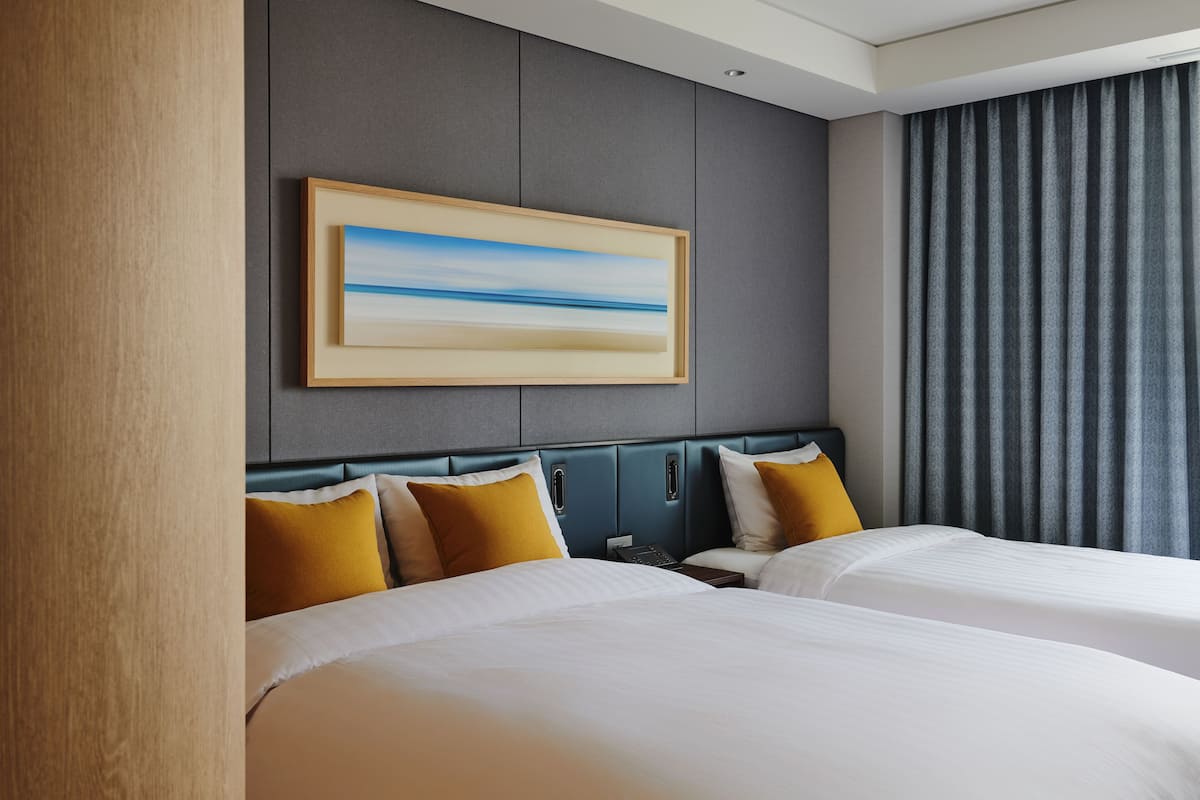 Deluxe Twin Room (Indoor pool access for 2) | Minibar, in-room safe, desk, blackout curtains