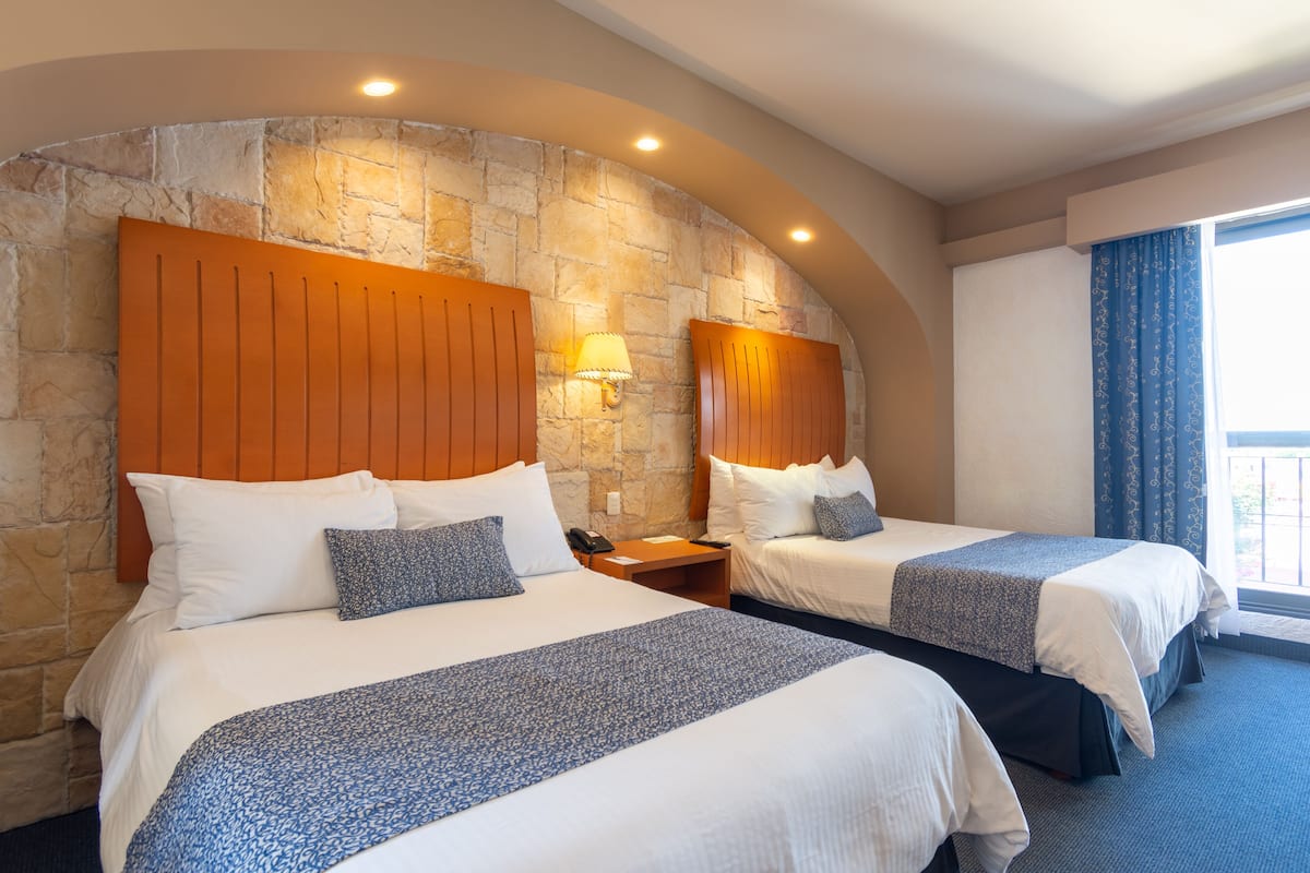 Premium Room, 2 Double Beds | In-room safe, desk, laptop workspace, blackout drapes