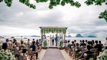 Outdoor wedding area