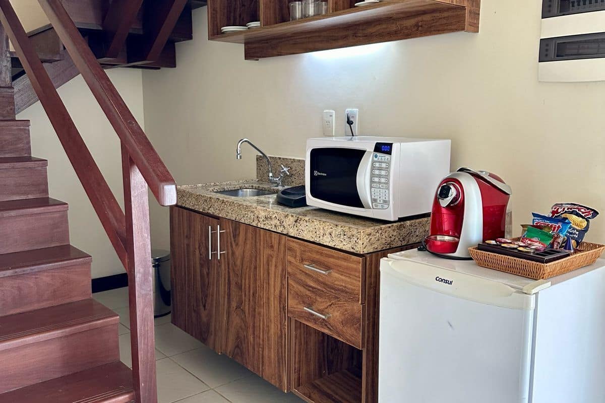 chalé família luxo vista jardim | microwave