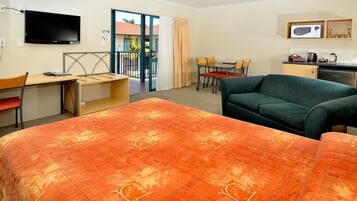 Egyptian cotton sheets, premium bedding, memory-foam beds, desk