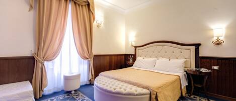 Ropa de cama de alta calidad y minibar