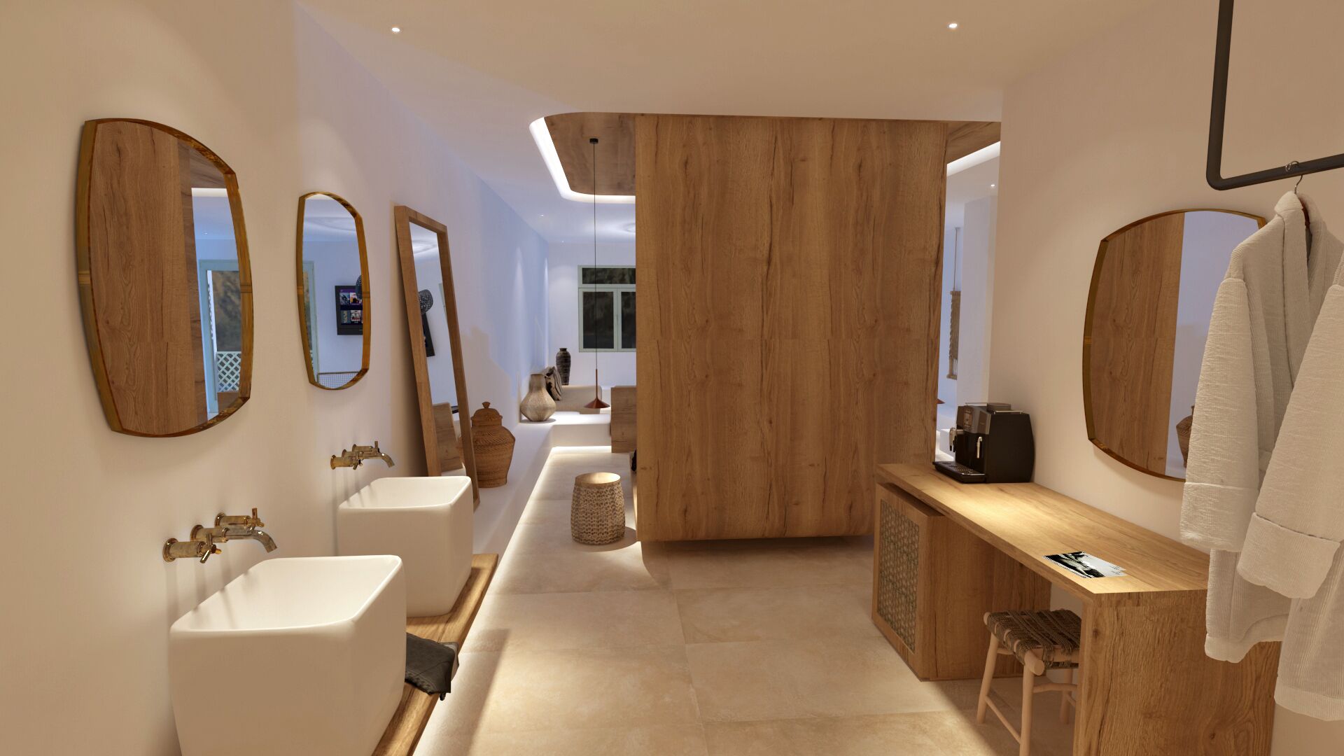 Premium Family Suite with Indoor Jetted Tub and Sea View | Bathroom | Free toiletries, hair dryer, bathrobes, slippers