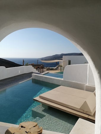 Grand Suite, Private Pool, Sea View | View from room. Pylaia Boutique Hotel & Spa
