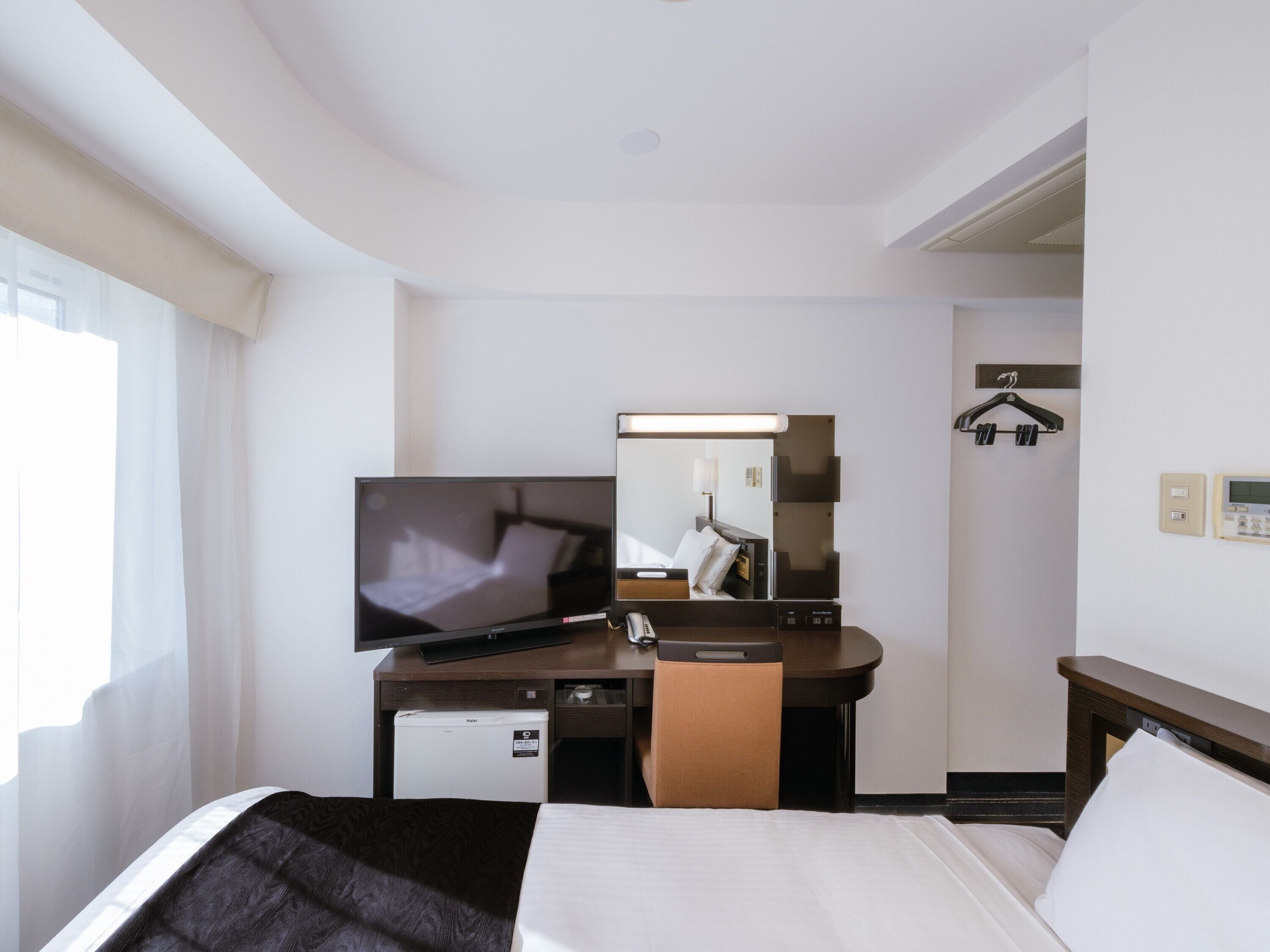 desk, blackout curtains, iron/ironing board, free wired internet